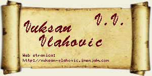 Vuksan Vlahović vizit kartica